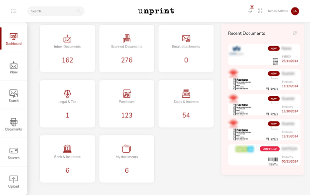 unprint dashboard